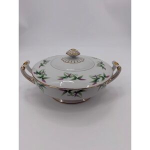 Harmony House Mandarin Fine China covered lid serving dish Floral Vintage Japan